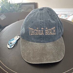 Virginia Beach Unisex Ball Cap Slate Blue & bonus key chain bottle opener NWOT